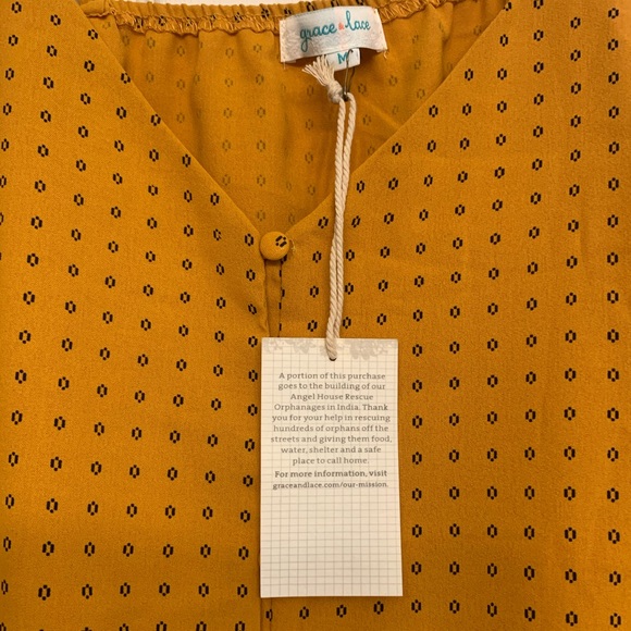 Grace and Lace Mustard Button front cami - Picture 2 of 3